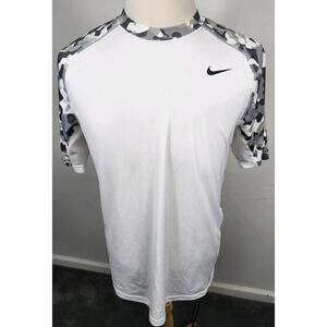 Nike Dri-Fit Mens Medium Camo White Running Short Sleeve T-Shirt EUC
